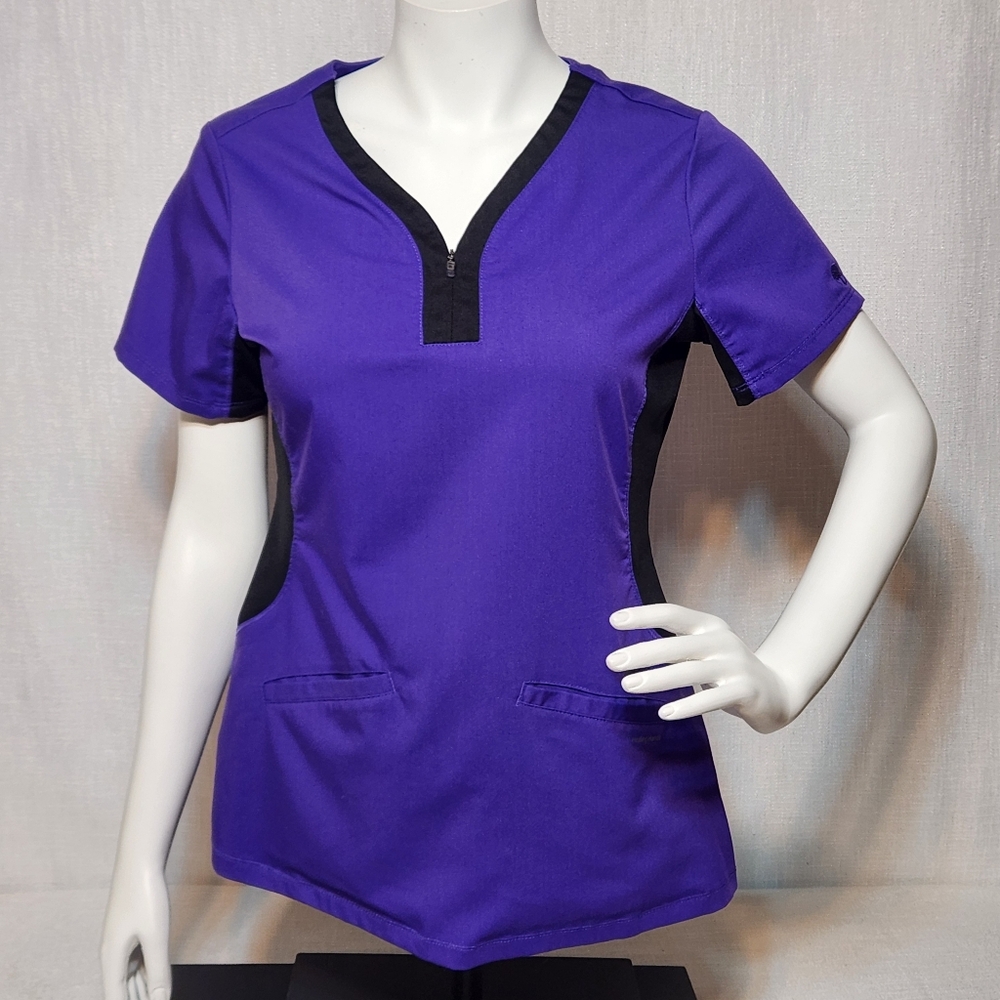 Healing Hands Purple Label Purple Scrbs Top Medium Pockets